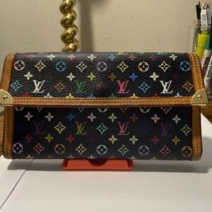 Louis Vuitton Porte Tresor Black Multicolor Wallet